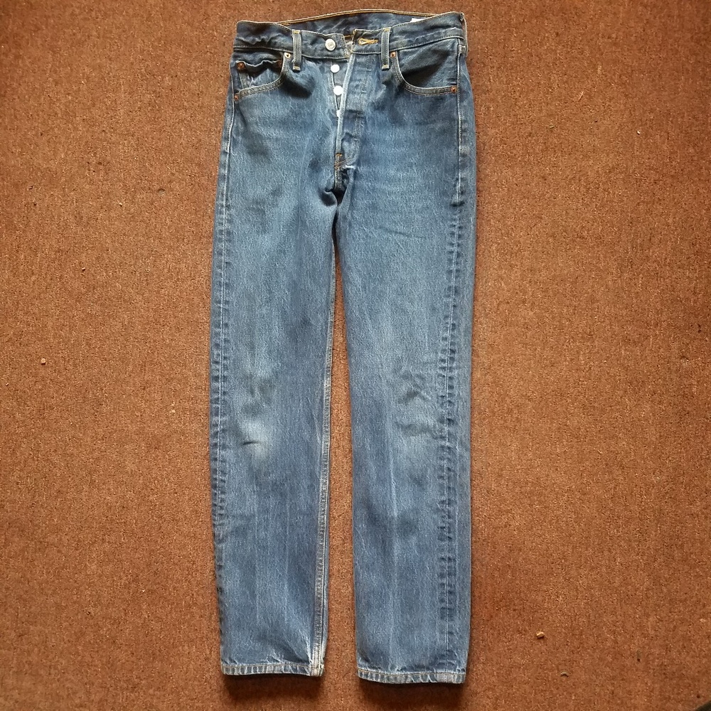 Jeans Levi 501 button fly med wash W30 L36